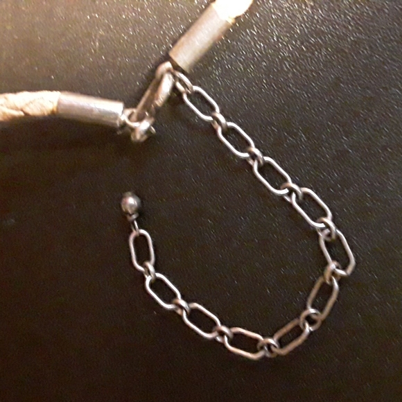 Handmade Stone Pendant With Braided Wrap Choker - Picture 7 of 8